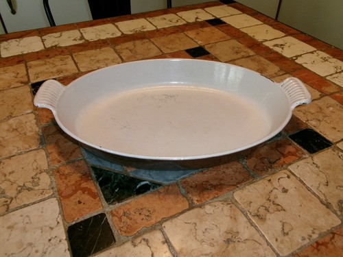 Ancien plat fonte ovale le - ancien, en